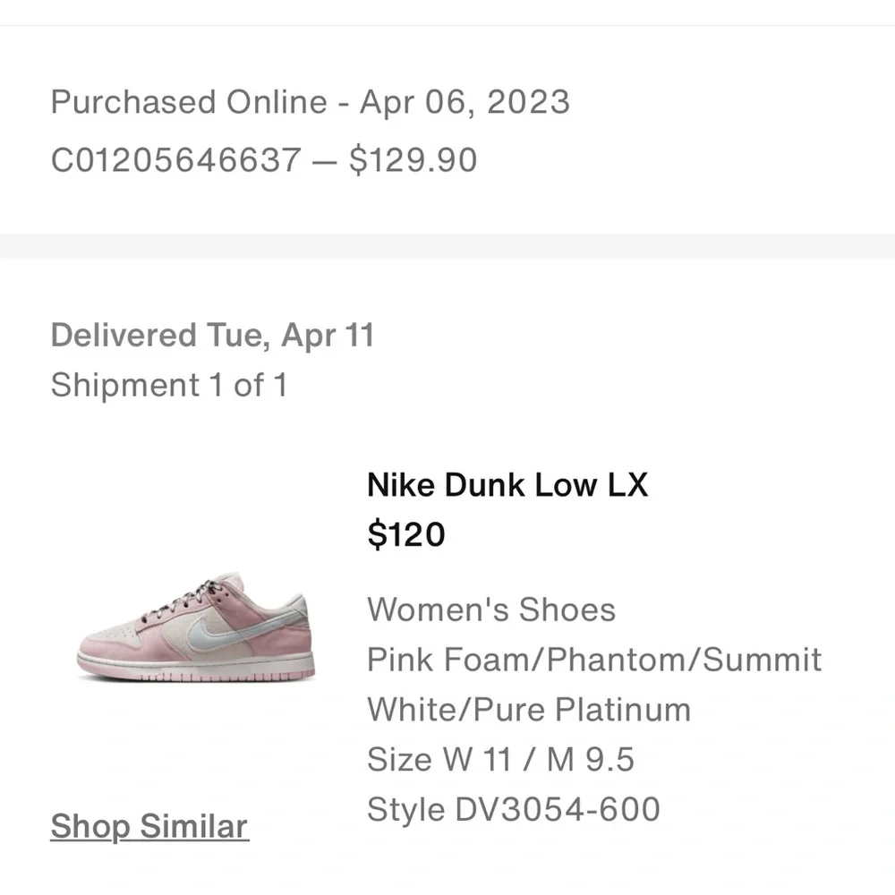 Nike Dunk Low LX Women's Pink Foam - Picture 8 of 8